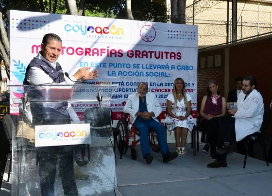 Nuestra política para ustedes es integral, creamos oportunidades laborales con nuestra Feria del Empleo, garantizamos su seguridad combatiendo la violencia de género y velamos por su salud con acciones como esta; en 20 meses, hemos realizado ya dos mil 500 mastografías gratuitas en coordinación con FUCAM: Giovani Gutiérrez Aguilar, alcalde