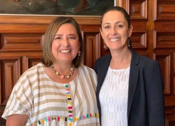 FOTO: ARCHIVO, 2017. Hoy, se perfilan como rivales por la Presidencia de la República para 2024: Xóchitl Gálvez, del Frente Amplio por México (PAN, PRI y PRD), y Claudia Sheinbaum, de Morena, PT y PVEM.