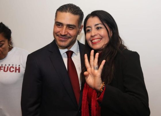 El aspirante a la candidatura de para la jefatura de Gobierno de la Ciudad de México Omar García Harfuch dijo que si por alguna razón no resultara el candidato de Morena jamás pensaría en inscribirse o militar en otro partido político porque comulga “plenamente” con los ideales de Morena. FOTO: Especial