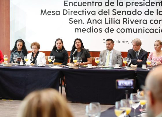 La presidenta de la Mesa Directiva, Ana Lilia Rivera Rivera, aseguró que en el Senado de la República están comprometidos para dar cumplimiento a las sentencias de la Suprema Corte de Justicia de la Nación, “siempre respetando estrictamente el principio de separación de poderes”. FOTO: Especial