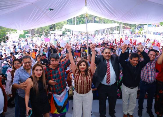 Luego de concluidos los recorridos con asambleas informativas durante un mes, la aspirante de Morena a la candidatura para la Jefatura de Gobierno de la Ciudad de México, Clara Brugada agradeció a la población el apoyo recibido durante estas movilizaciones de proselitismo político. FOTO: X / Clara Brugada