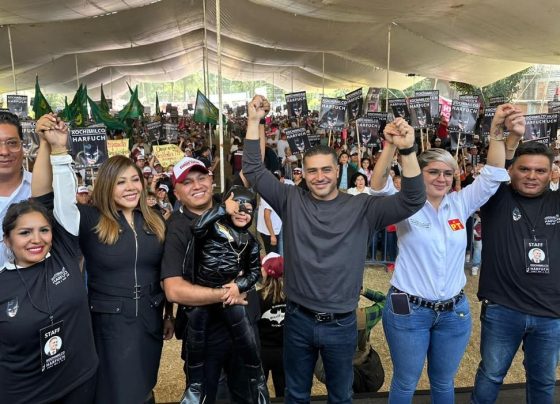 El aspirante de Morena a la candidatura para la Jefatura de Gobierno Omar García Harfuch dijo que en un mes de recorridos por las Alcaldías de la Ciudad de México se reunió con más de 160 mil personas de distintos sectores de la sociedad. FOTO: Campaña Harfuch