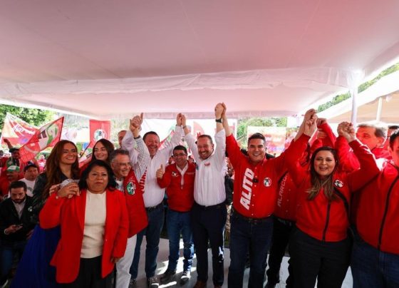 El precandidato de la alianza Va por la Ciudad de México, Santiago Taboada agradeció el respaldo de la dirigencia y la militancia del PRI con quienes se comprometió a ser “un jefe de Gobierno que se la va a rifar”. FOTO: X / PRI