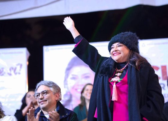 La precandidata única de Morena a la Jefatura de Gobierno Clara Brugada reconoció el problema de gentrificación que existe en las colonias Hipódromo-Condesa y Roma de la capital del país, ante lo cual resaltó la importancia de atender la situación, así como atender el tema de la reconstrucción en la capital, en esas colonias. FOTO: Campaña Brugada