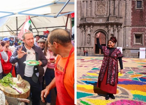 Al cierre de las precampañas para la Jefatura de Gobierno de la Ciudad de México la moneda está en el aire: Morena no parece recuperar lo que se le fue desde 2021, y aunque más de la mitad de la población opina que debe haber un cambio en la capital, la oposición aún no puede decir que ya la ganaron. FOTO: Campañas Brugada y Taboada