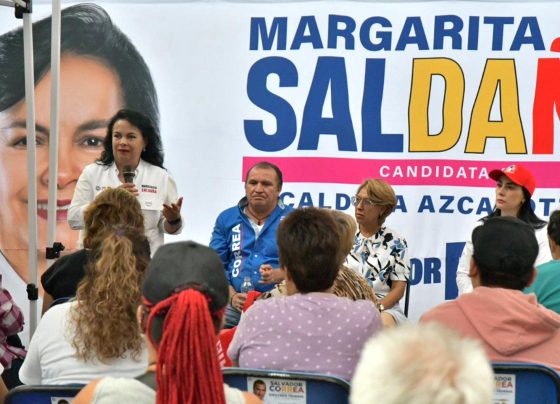 Voy a seguir luchando por recuperar la alberca del Deportivo Azcapotzalco, porque es y les pertenece a los habitantes de esta demarcación, dijo Margarita Saldaña Hernández, quien busca la reelección de esa alcaldía, por el PAN, PRI y PRD.