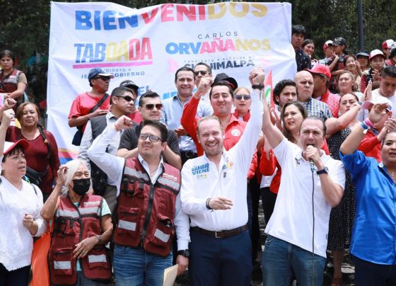 También anunciaron que se adhieren a la campaña de Carlos Orvañanos, candidato a alcalde de Cuajimalpa por la misma coalición, y puntero en las encuestas hacia el 2 de junio. FOTOS: Especial