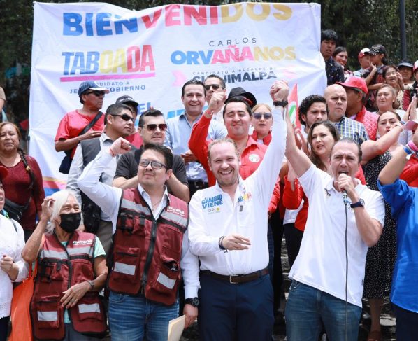 También anunciaron que se adhieren a la campaña de Carlos Orvañanos, candidato a alcalde de Cuajimalpa por la misma coalición, y puntero en las encuestas hacia el 2 de junio. FOTOS: Especial