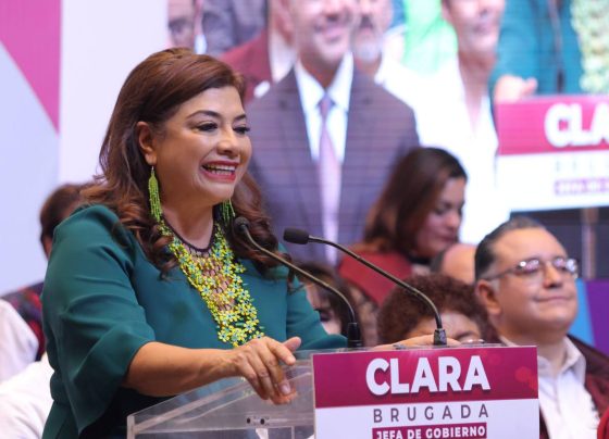 Clara Brugada, candidata a la Jefatura de Gobierno de la Ciudad de México por la coalición “Sigamos haciendo historia”, aseguró que ganará los próximos comicios del 2 de junio cuando las tres alcaldías que concentran 60% del padrón electoral la favorezcan con su voto. FOTO: Especial