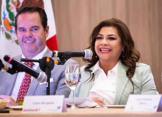La candidata a la Jefatura de Gobierno de la Ciudad de México por la alianza “Sigamos haciendo historia”, Clara Brugada, ganó en el Simulacro Electoral Universitario con 58.4% de los votos, en dicho ejercicio electoral. FOTO: Especial