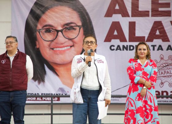 Aleida Alavez Ruiz, aspirante de la alcaldía de Iztapalapa por la coalición “Seguiremos Haciendo Historia en la Ciudad de México”, dijo que, de ganar la gubernatura para esta demarcación territorial, combatirá con “toda la fuerza de la fuerza de la ley, la venta de drogas y cualquier otra sustancia que amenace la salud mental de las y los jóvenes. FOTO: Especial