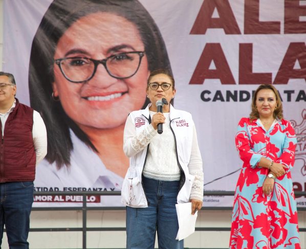 Aleida Alavez Ruiz, aspirante de la alcaldía de Iztapalapa por la coalición “Seguiremos Haciendo Historia en la Ciudad de México”, dijo que, de ganar la gubernatura para esta demarcación territorial, combatirá con “toda la fuerza de la fuerza de la ley, la venta de drogas y cualquier otra sustancia que amenace la salud mental de las y los jóvenes. FOTO: Especial