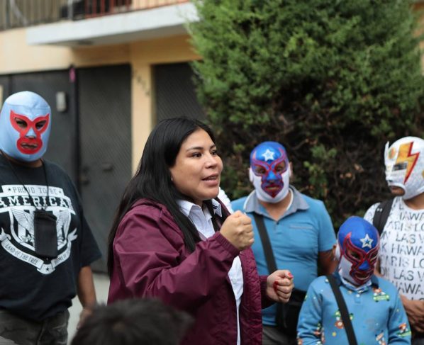 La candidata a la alcaldía de Iztacalco por la coalición “Sigamos Haciendo Historia”, Lourdes Paz, prometió que, de ganar las elecciones del 2 de junio, destinaría mayores recursos para la seguridad en dicha demarcación territorial, esto de la mano de una buena administración del gasto público. FOTO: Especial