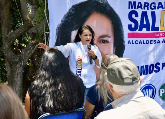 Margarita Saldaña Hernández, candidata a la reelección por Azcapotzalco, de la alianza Va x la Ciudad de México, pidió a Morena dejar que el próximo domingo 2 de junio se lleve a cabo una elección limpia, en paz y sobre todo en libertad. FOTO: Especial
