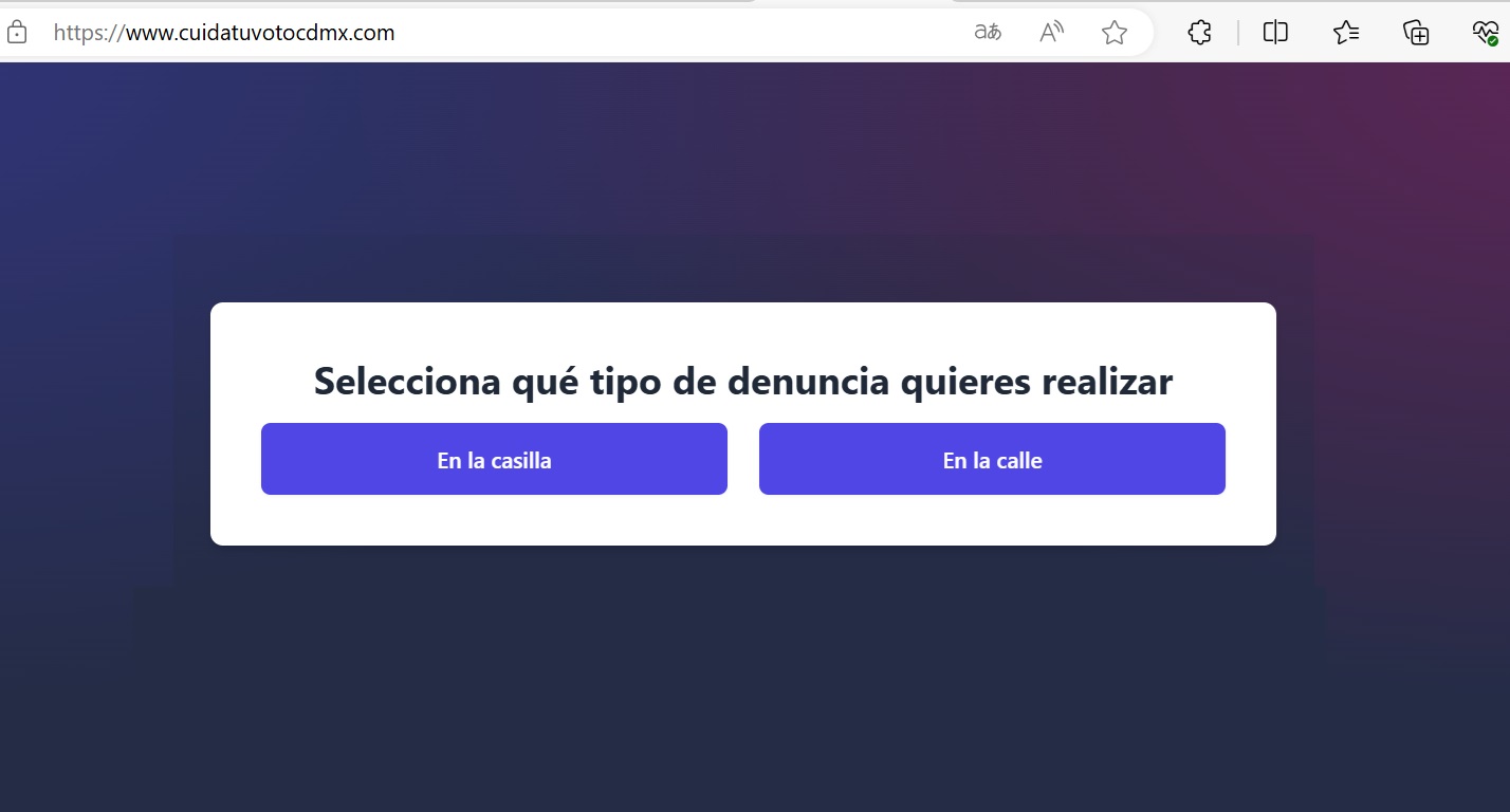 En una iniciativa ciudadana, se creó un sitio web para cuidar el voto de los chilangos, y que la gente en tiempo real presente denuncias sobre irregularidades durante el proceso electoral de este domingo. FOTO: Tomada de www.cuidatuvotocdmx.com