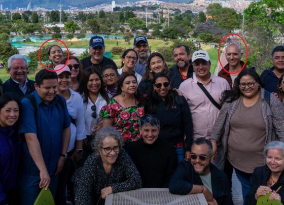 El presidente del Consejo Ciudadano (Morenista) para la Seguridad y la Justicia, Salvador Guerrero Chiprés anda de ‘colado’ en Santa Fe de Bogotá, Colombia, con su jefa de Gobierno electa, Clara Brugada, y los alcaldes de ese partido también. FOTO: X / Clara Brugada