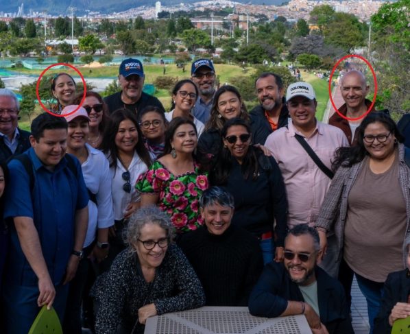 El presidente del Consejo Ciudadano (Morenista) para la Seguridad y la Justicia, Salvador Guerrero Chiprés anda de ‘colado’ en Santa Fe de Bogotá, Colombia, con su jefa de Gobierno electa, Clara Brugada, y los alcaldes de ese partido también. FOTO: X / Clara Brugada