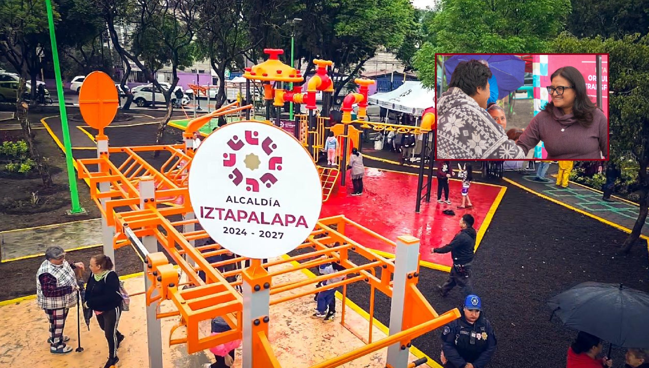 Para beneficio de toda la comunidad, pero en especial de las y los niños, la alcaldesa de Iztapalapa, Aleida Alavez Ruiz, entregó el renovado parque infantil de la colonia Ejército de Agua Prieta, fruto de la colaboración entre diversas áreas del gobierno local. FOTO: Especial