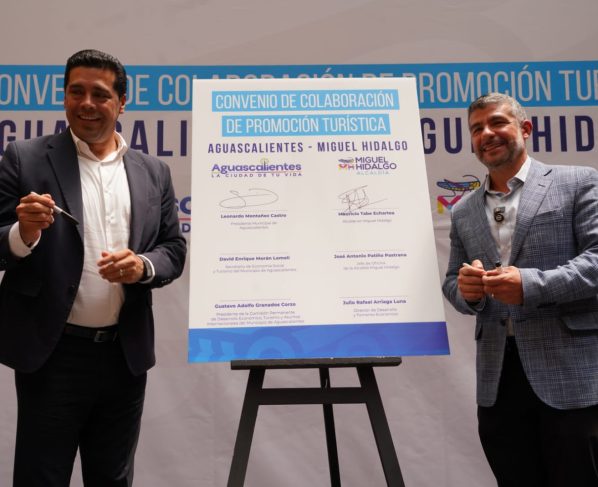 A través de un Convenio de Colaboración de Promoción Turística, la alcaldía Miguel Hidalgo y el municipio de Aguascalientes, estrecharon lazos para dar inicio a un intercambio turístico, cultural y comercial en beneficio de los habitantes de ambas entidades. FOTOS: Especial