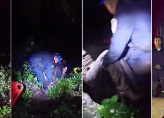 Autoridades y ciudadanos de la demarcación territorial Cuajimalpa reconocieron el trabajo de la Policía Guardabosques, pues a unos días de haber iniciado operaciones rescataron a dos personas que se encontraban atrapadas en una barranca de aproximadamente 10 metros de profundidad, en el Desierto de los Leones. FOTOS: Tomada de video en RRSS