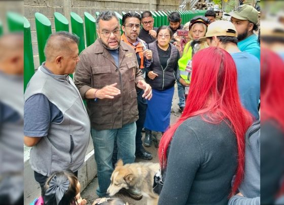 Encabezado por el alcalde Fernando Mercado, se realizan trabajos para el retiro de escombros tras deslizamiento de tierra en la ladera de la Col. Ixtlahualtongo. FOTOS: Especial