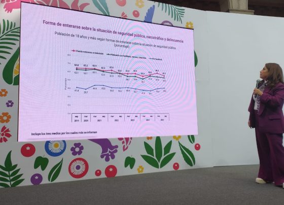 La jefa de Gobierno Clara Brugada asegura que los noticiarios de televisión están plagados de nota roja, reportes de violencia de mediano y alto impacto social que no son una invención de los medios, sino reflejo de la realidad. FOTO: Especial