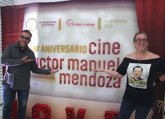 La Alcaldía La Magdalena Contreras celebró este 14 de febrero el primer aniversario de la reapertura del Cine Víctor Manuel Mendoza, mejor conocido como “El Piojito”, con una función especial de Frankenstein, dirigida por Guillermo del Toro, una de las películas más nominadas en la temporada de premios 2025–2026, incluida la 98 edición de los Premios Oscar. FOTO: Especial