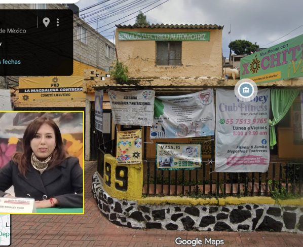 Nos vamos enterando que quien hace uso indebido de la secuestrada sede del PRD en la alcaldía La Magdalena Contreras es la ex concejala y ex militante de ese partido, Tanessi Rosales. Ella tiene el respaldo y complicidad de Jesús Zambrano y Víctor Hugo Lobo. FOTOS: Tanessi Rosales - Google Maps