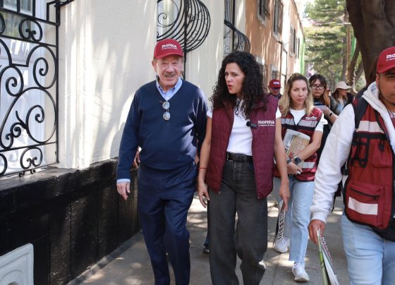 Luisa María Alcalde, presidenta nacional de Morena, y Héctor Díaz Polanco, de la CDMX, están en sus últimos días en sus cargos, pues para las necesidades del partido frente a lo que se avecina para 2027, deben ser relevados, ella a más tardar en mayo. FOTO: Especial