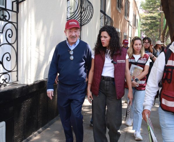 Luisa María Alcalde, presidenta nacional de Morena, y Héctor Díaz Polanco, de la CDMX, están en sus últimos días en sus cargos, pues para las necesidades del partido frente a lo que se avecina para 2027, deben ser relevados, ella a más tardar en mayo. FOTO: Especial