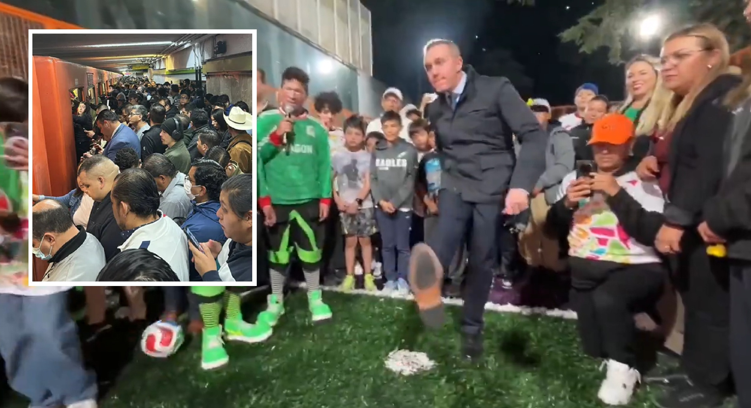 El pasado viernes, mientras había un tremendo caos en el Metro por el paro parcial de trabajadores, el director general de ese Sistema de Transporte Colectivo (SCT), Adrián Rubalcava andaba muy quitado de la pena entregando canchitas de futbol en Cuajimalpa. FOTOS: InfoMetroMX / Especial