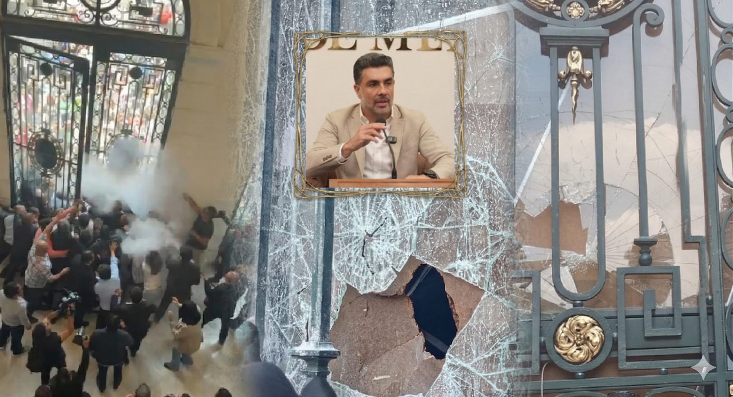 El origen de los destrozos en el Congreso de la CDMX tema tiene muchas lecturas políticas, pero parece claro que el principal afectado en este caso, el perdedor, es Sesma. FOTOS: Especial