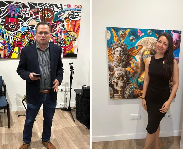 Este jueves, en Madrid, España, se presentó la iniciativa Punto Focal, un espacio abierto al arte liderado por los mexicanos Itzel Martínez y Juan Arias, quienes han desarrollado un proyecto colaborativo para apoyar a artistas mexicanos que buscan sitios para exponer sus obras. FOTO: Especial