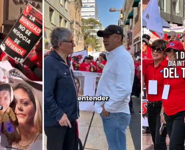 Diputado Gualito en marcha por los derechos laborales
