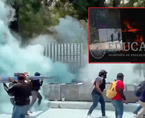 La violencia, el caos y enorme daño que han provocado los “maestros” de la CNTE en la Ciudad de México, en estricto sentido, son responsabilidad plena de la presidenta Claudia Sheinbaum, porque ella prometió cosas que sabía jamás podría cumplir, y porque ha girado instrucciones precisas de tolerarles todas las ilegalidades, en manifestaciones con tintes de levantamiento. FOTOS: RRSS / Cuartoscuro